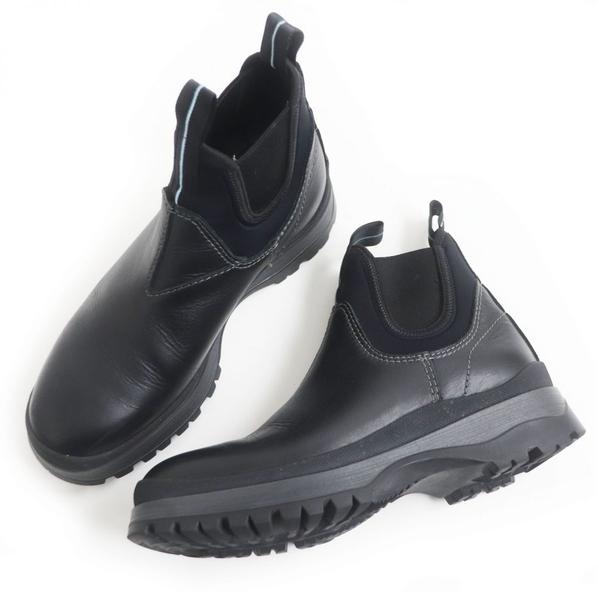 美品□PRADA/プラダ 4T3338 レザーネオプレン サイドゴアブーツ