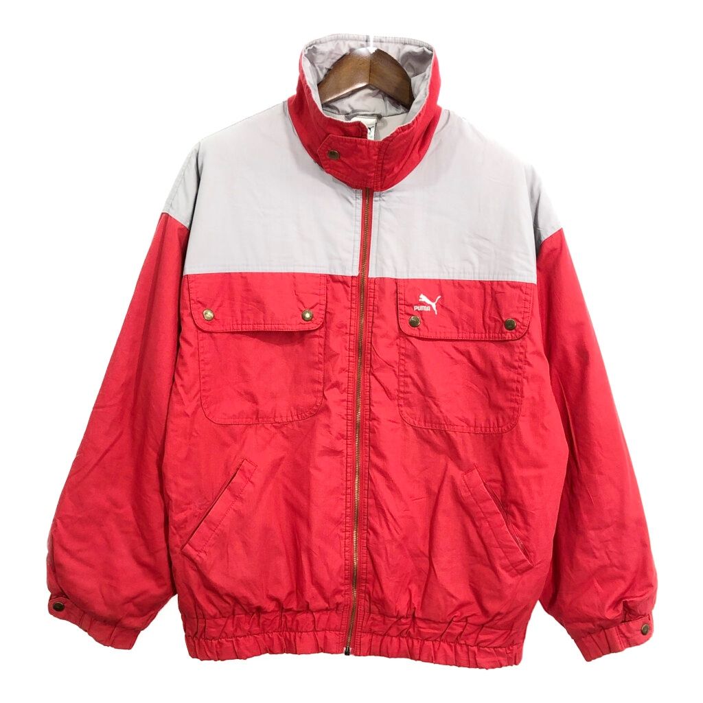 90年代 PUMA プーマ 中綿 ウィンドブレーカー ジャケット スポーツ レッド (メンズ 52)  古着 Q9161