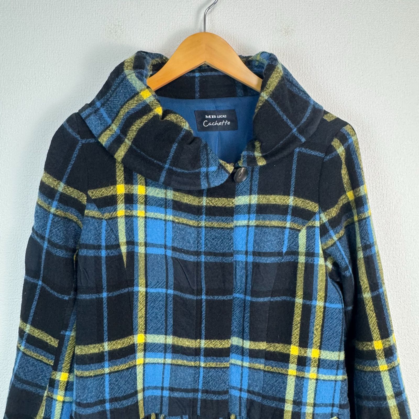MB LUCAS Cachette カシェット チェック柄 ロングコート レディース 