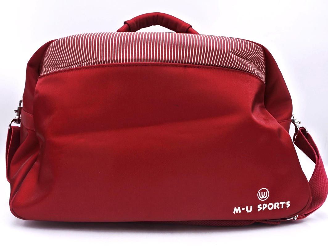 MU SPORTS エムユースポーツ ゴルフ 2WAY ボストン バッグ 赤
