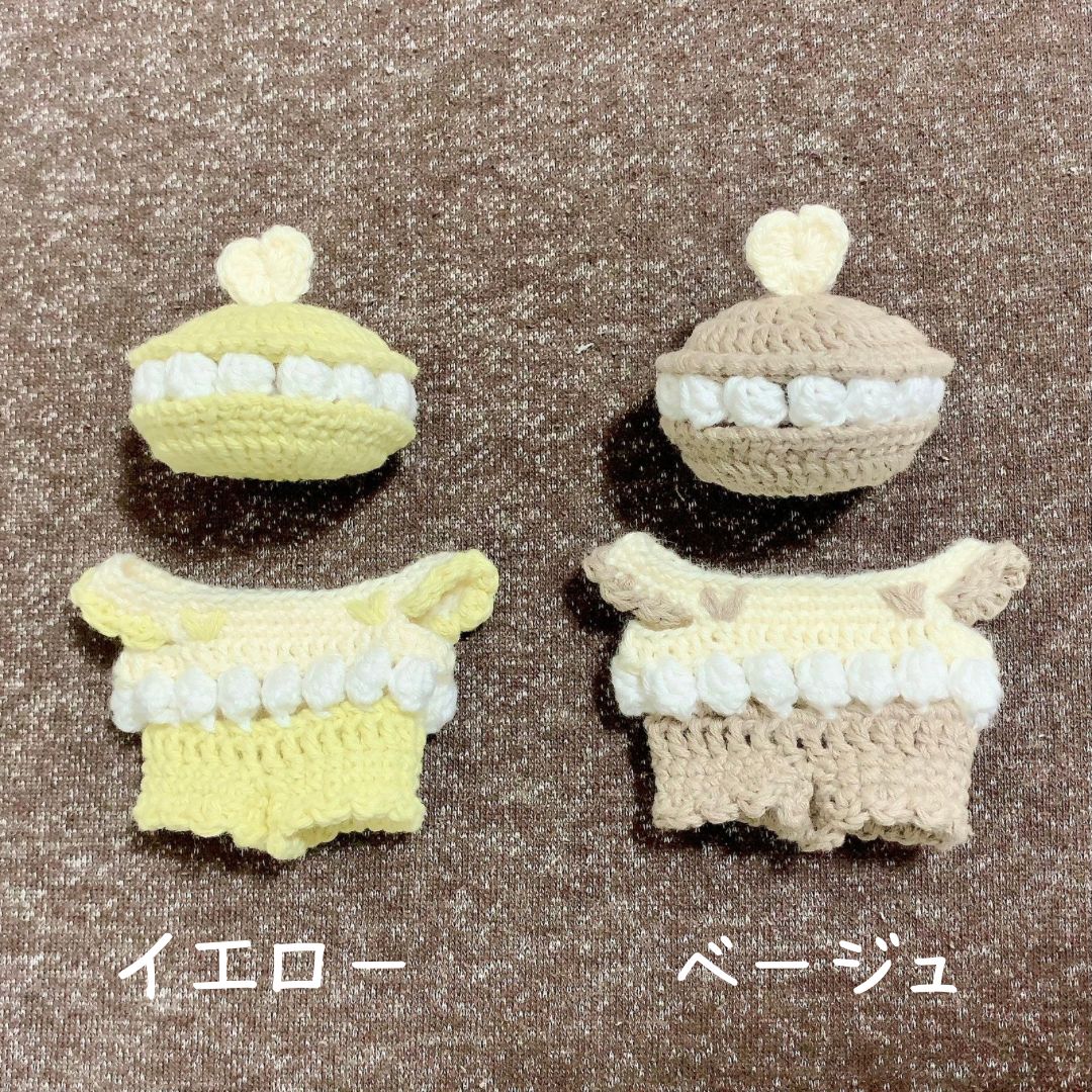ぬい服｜13cm 14cm 15cm 16cm｜マカロンセット（帽子+サロペット