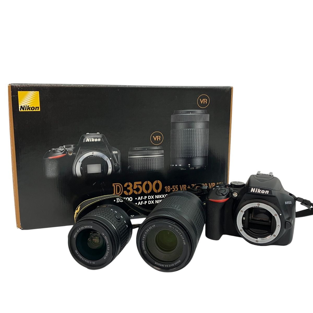 Nikon デジタル一眼カメラ ダブルズームキット D3500 18-55mm F3.5-5.6 70-300mm F4.5-6.3 写真 撮影 C9996662