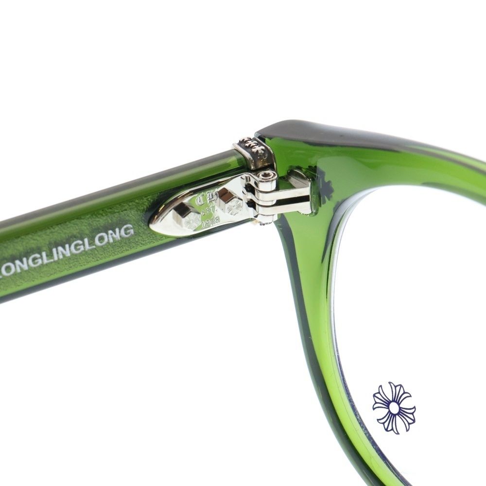 ★CHROME HEARTS★DINGALONGLINGLONG 49 24 147 メガネ 眼鏡 クロムハーツ メガネ 素材不明 ブラック×ゴールド 49□24-147
