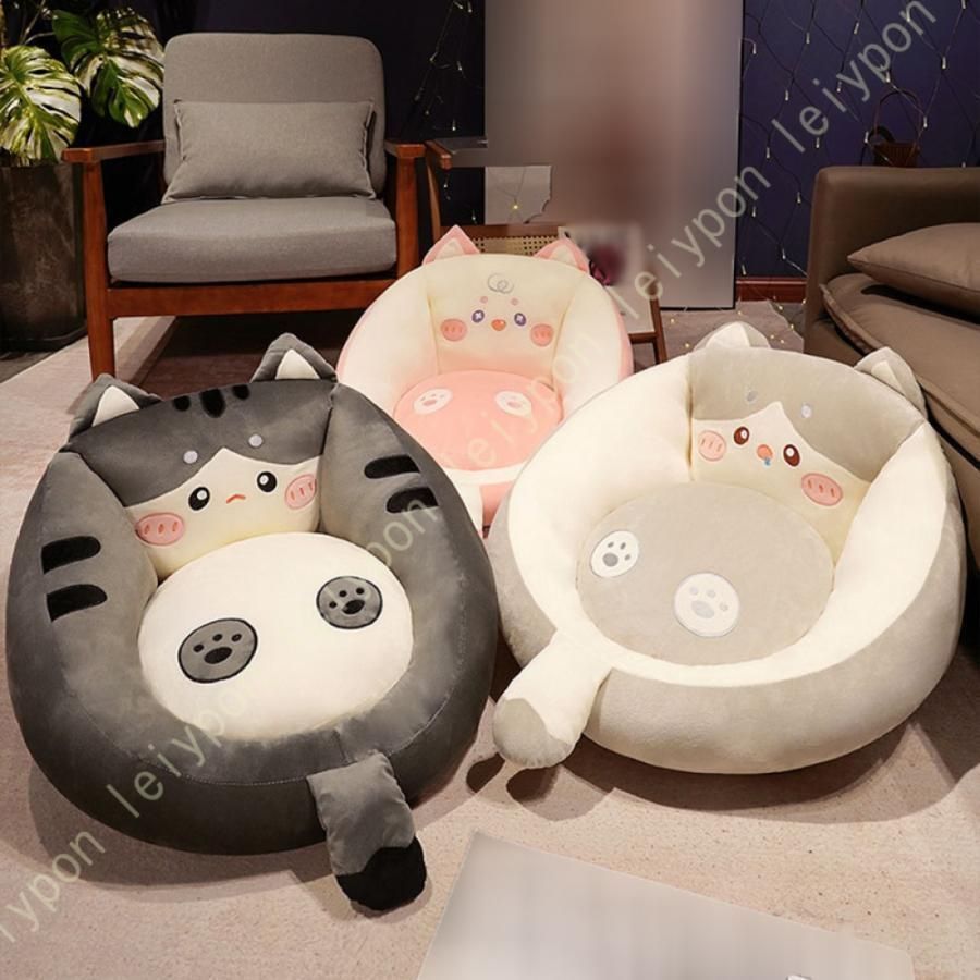 楽天市場】椅子 クッション猫柄の通販 4個セット 猫のチェア