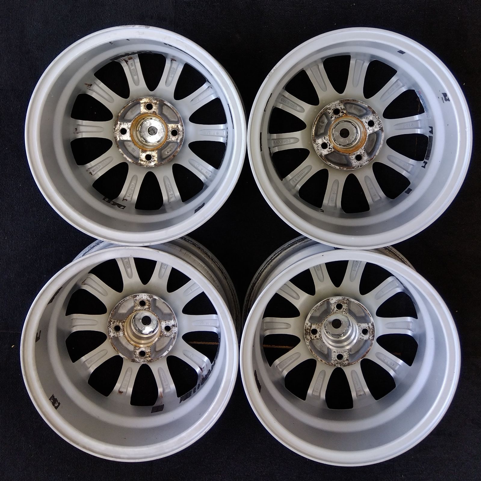 送料無料】【14×5.5J+38】中古 ホイール 4本セット BEST AZ SPORTS 