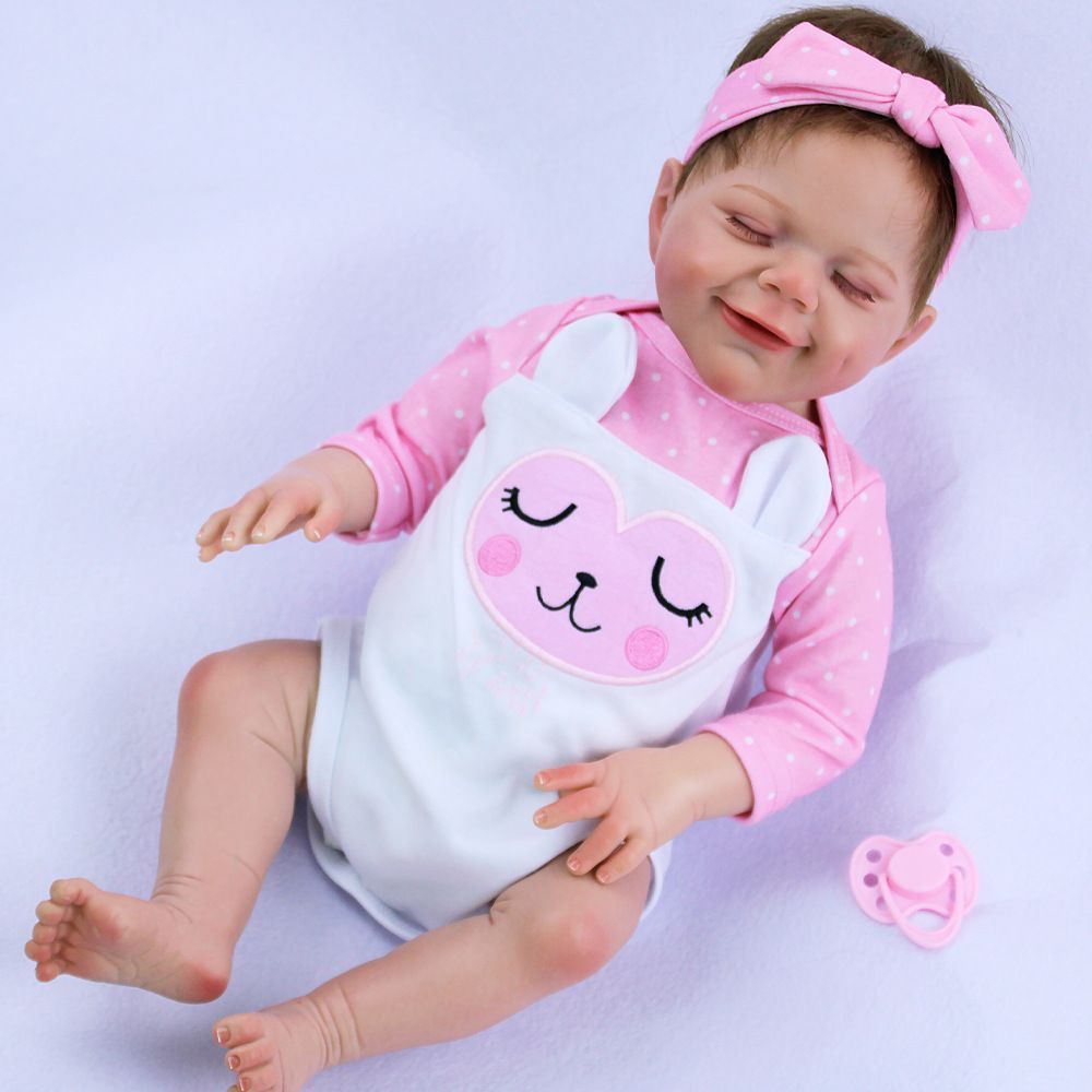 ★新品★リボーンドール フルシリコン 可愛すぎるぷるふにゃベビーちゃん女の子♥ 人形 赤ちゃん 人形 Reborn Doll 46cm 赤ちゃんリボーンドール