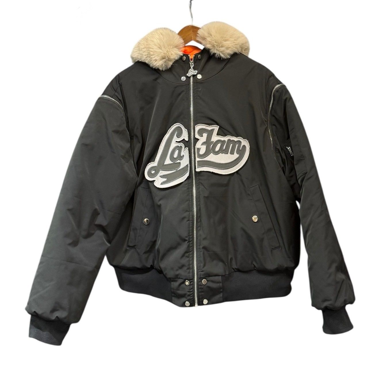 La fam ラファム ボンバージャケット L ブラック 14896