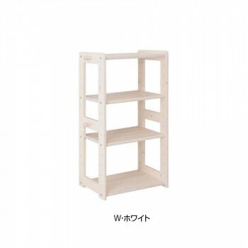 天然木ジュニアシリーズ 天然木フリーラック JJR-100 F W ホワイト