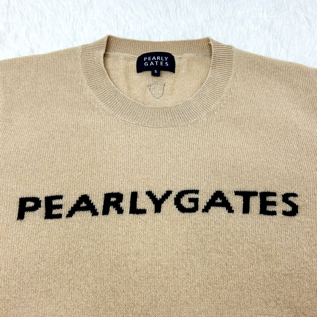 PEARLYGATES パーリーゲイツ カシミヤ100% クルーネックセーター 