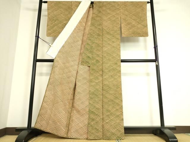 平和屋着物▽服飾評論家 市田ひろみ 小紋 単衣 雪輪宝尽くし文 洗える  