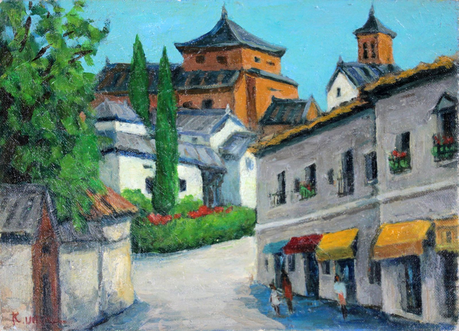 内田かをる『スペイントレド』油彩画【真作保証】 絵画 内田かをる『スペイントレド』油彩画【真作保証】 絵画 - メルカリ