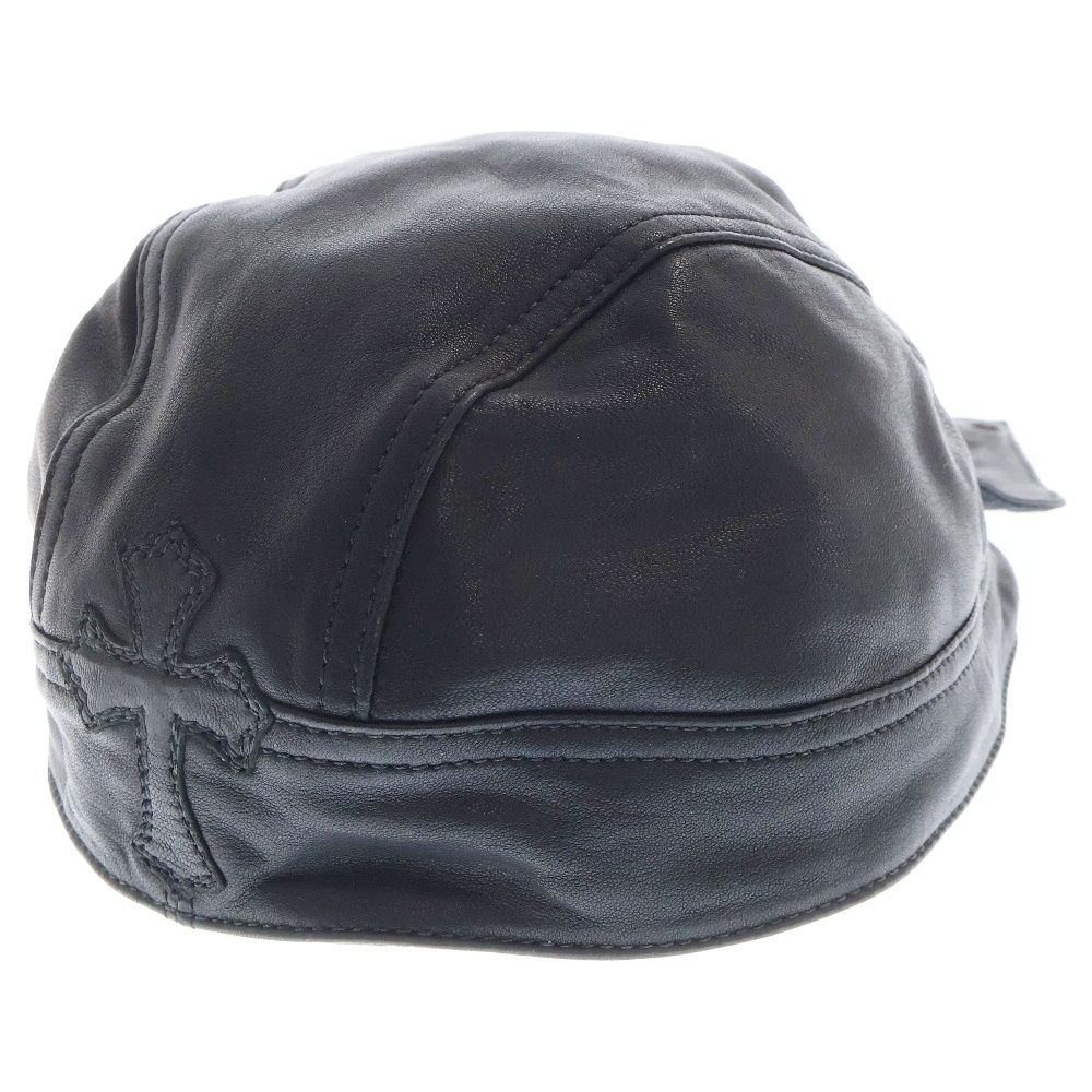 CHROME HEARTS クロス刺繍シルク ドゥーラグ　バンダナ　durag CHROME HEARTS (クロムハーツ) クロスパッチレザーバンダナ巻き