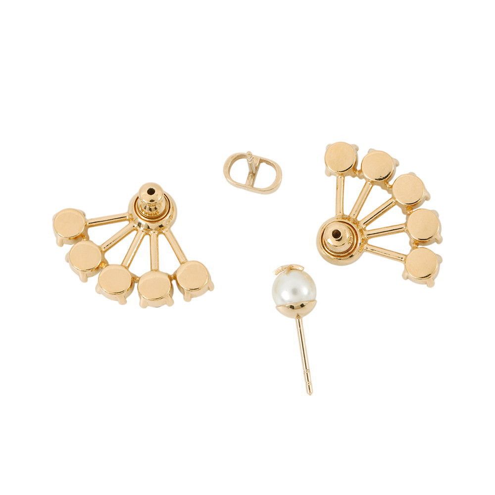 クリスチャンディオール C D ピアス　ストーン クリスチャン・ディオール ピアス プチCD フェイクパール ライン