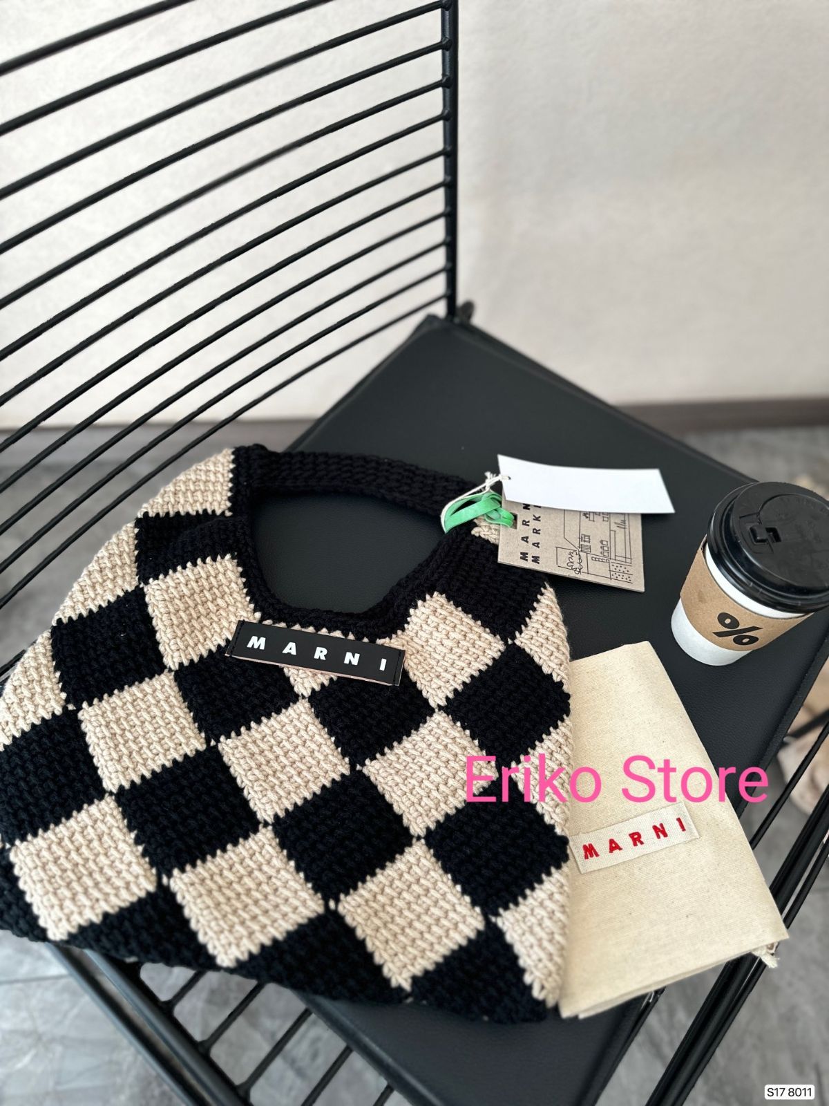 新品未使用 MARNI MARKET マルニスモールニットバッグ ハンドバッグ