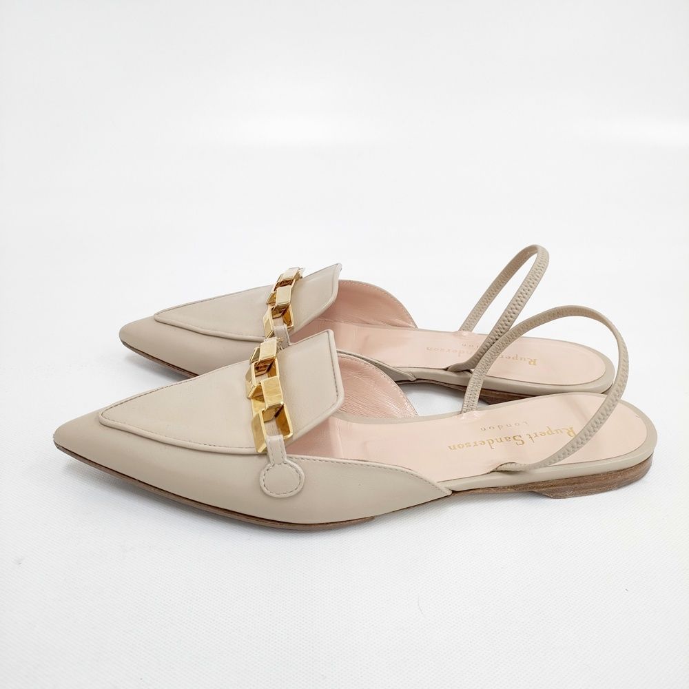 Rupert Sanderson チェーンスリングバックフラットシューズ 定価143000