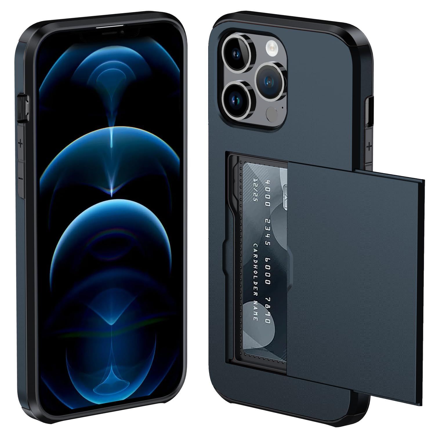 数量限定】iPhone 12 Pro Max ケース カード収納 背面 米軍MIL