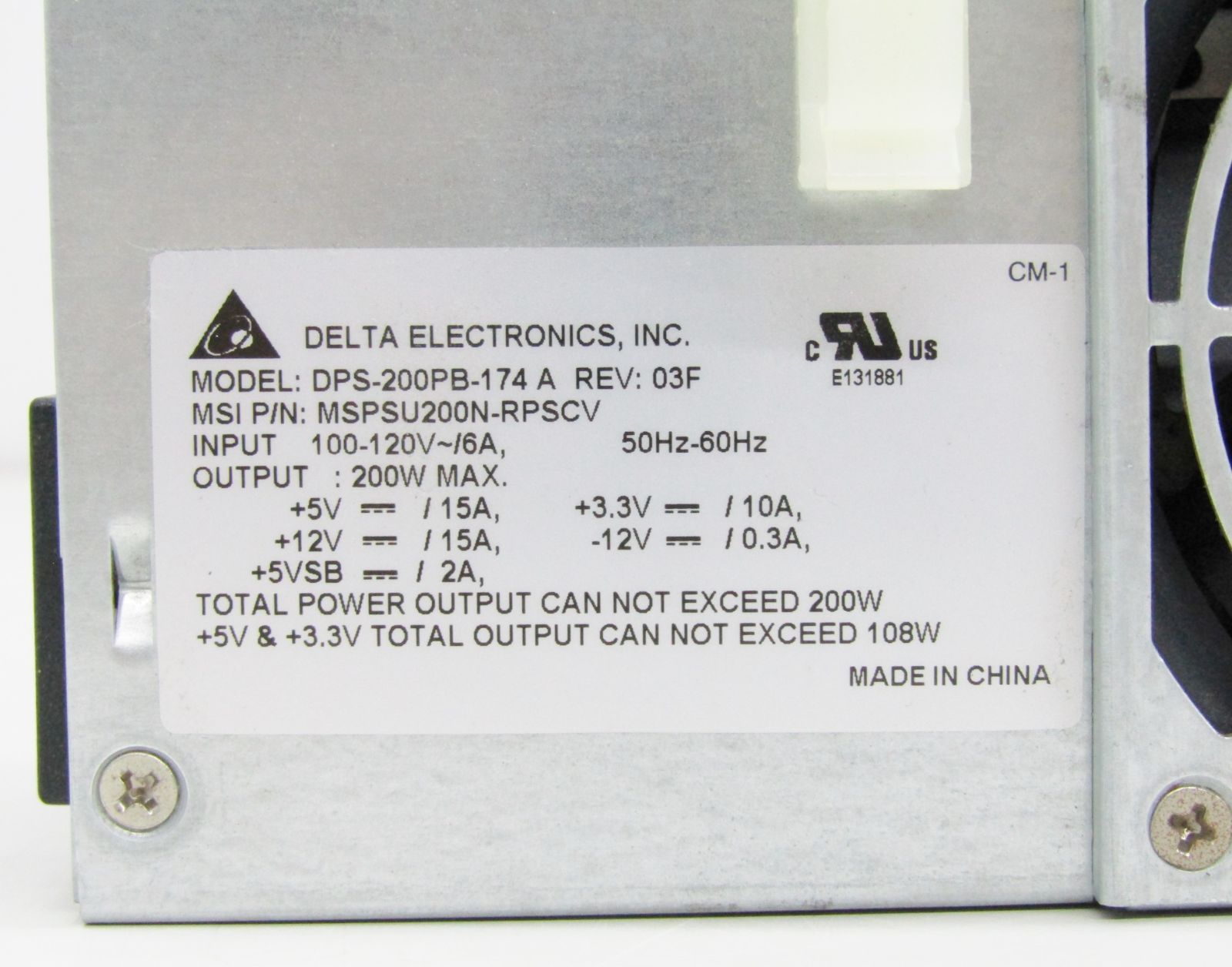 ◇PCパーツ ｜ATX電源 PC電源 200W ｜DELTA ELECTRONICS DPS-200PB-174 A REV:03F ｜パソコン 部品 Mate  J ML-F 取外 □N8451 - メルカリ