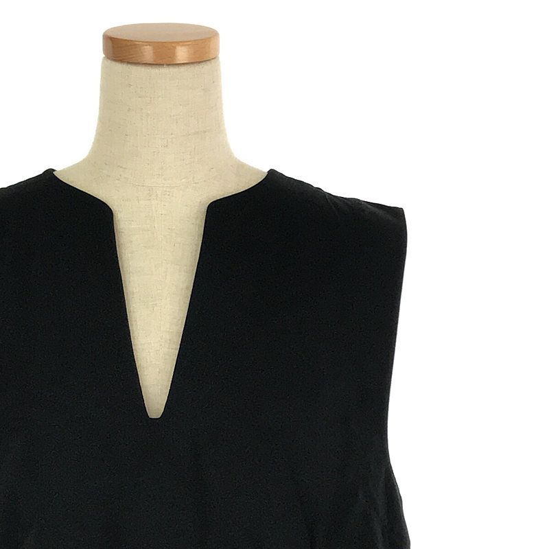 【美品】  JIL SANDER / ジルサンダー | コットン キーネック スリーブレストップス | 36 | ダークネイビー | レディース JIL SANDER - 【美品】 JIL SANDER / ジルサンダー | コットン