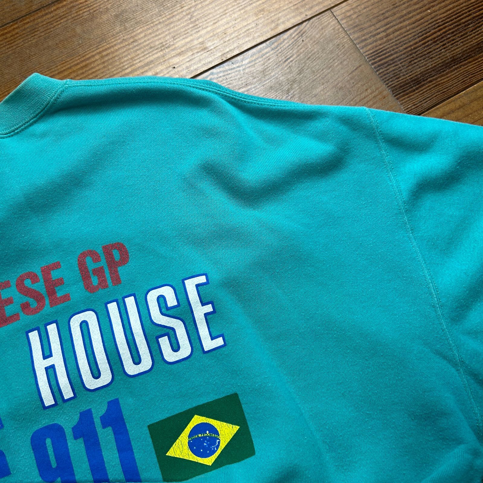 90s LEYTON HOUSE レイトンハウス スウェット トレーナー ロゴ刺繍 