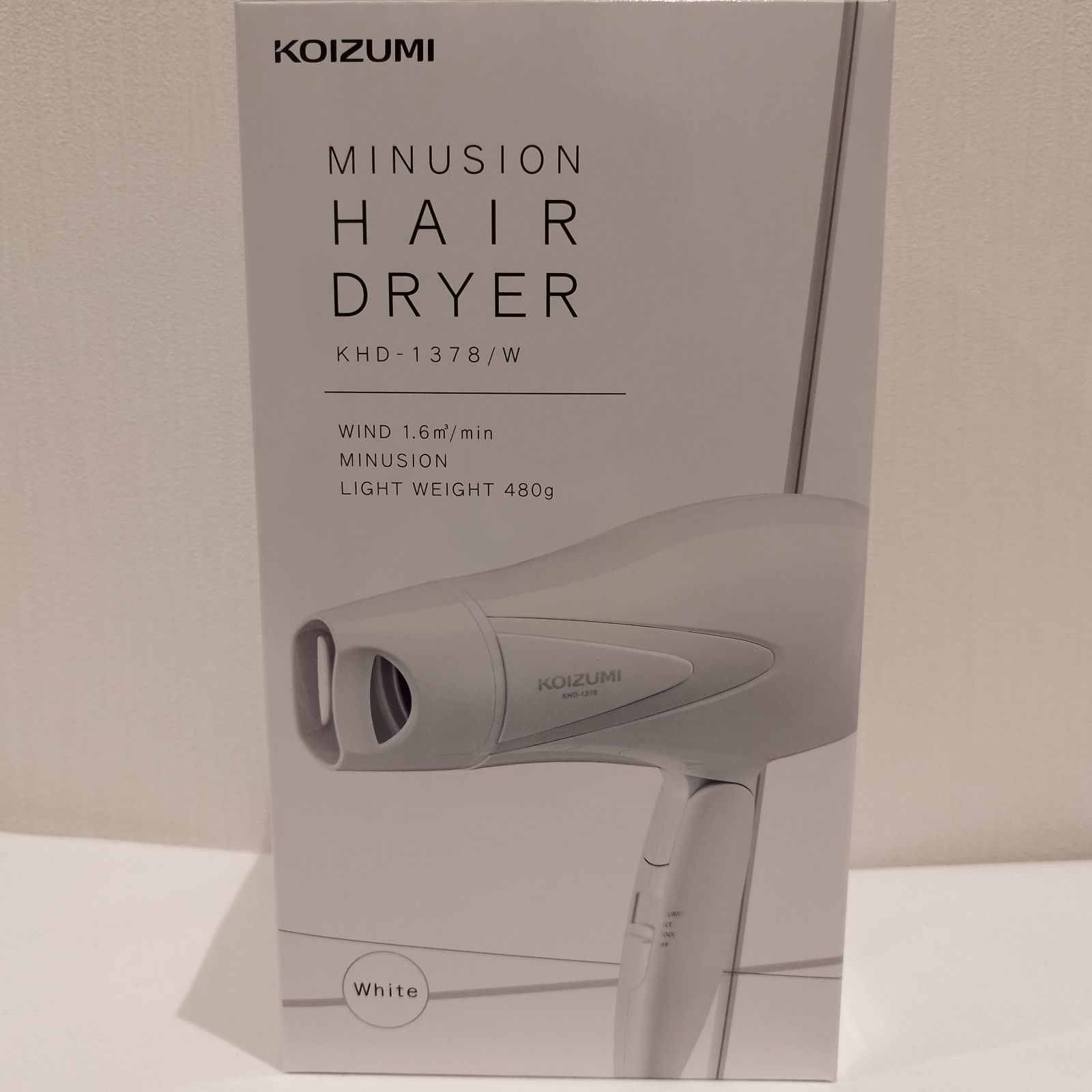 KOIZUMI ヘアドライヤー 軽量コンパクト マイナスイオン 大風量