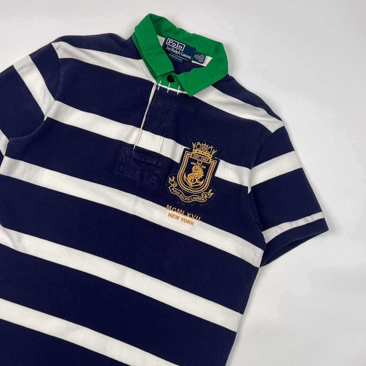 90s 00s Polo by Ralph Lauren ラルフローレン CUSTOM FIT ボーダー 