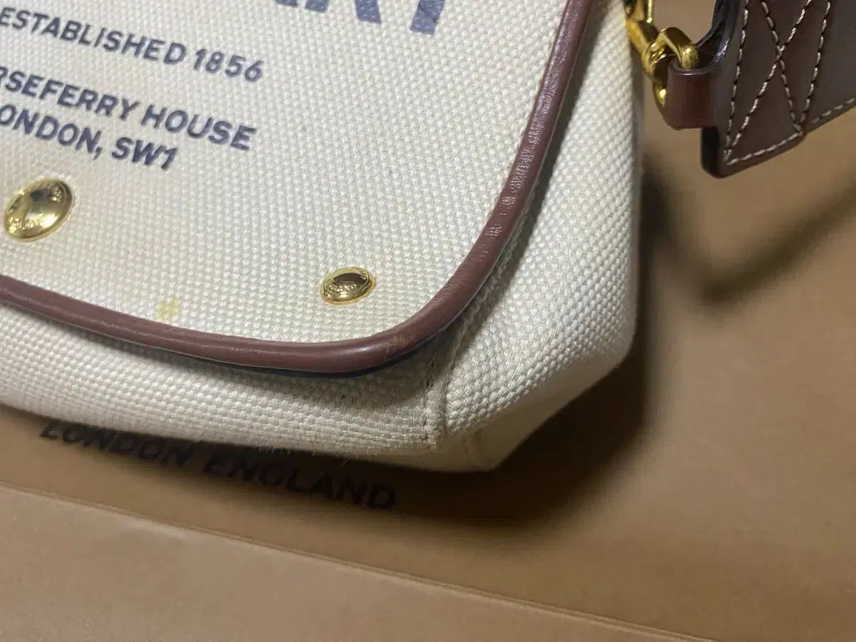 Burberry バーバリー スモール ホースフェリー プリント 綿 コットン キャンバス クロスボディバッグ