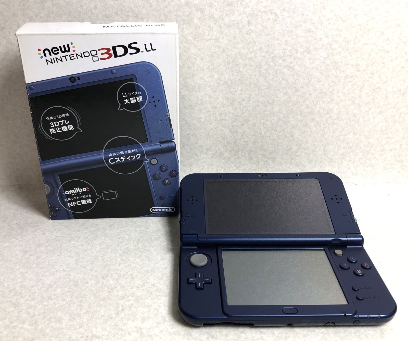 DH1041】訳アリ New 3DS LL 本体 メタリックブルー RED-001 