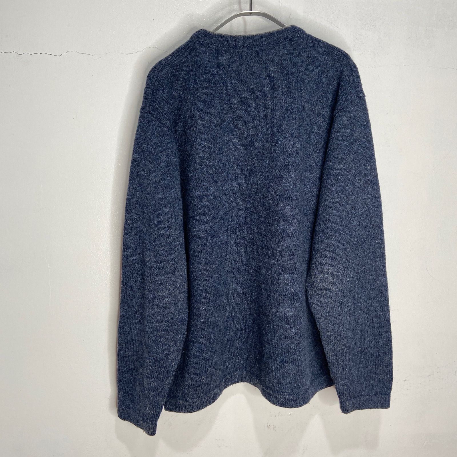 WOOLRICHウールリッチミックス混ニットクルーネックセーター無地 