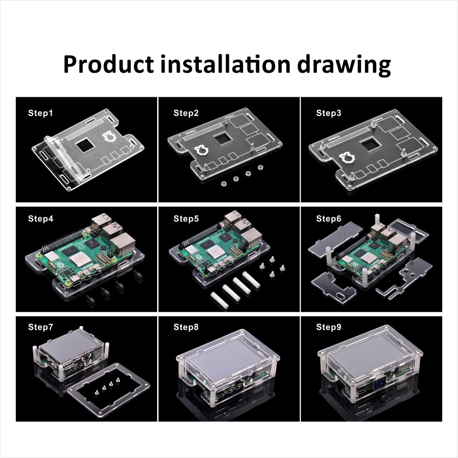 数量限定】Raspberry 1920x1280ハイビジョン Pi タッチスクリーン 4 モニター 3 ディスプレイ 2 LCD Model インチ B  3.5 に対応 HDMI (3.5 (オソヨー) HDMI OSOYOO LCD+クリアケース) - メルカリ