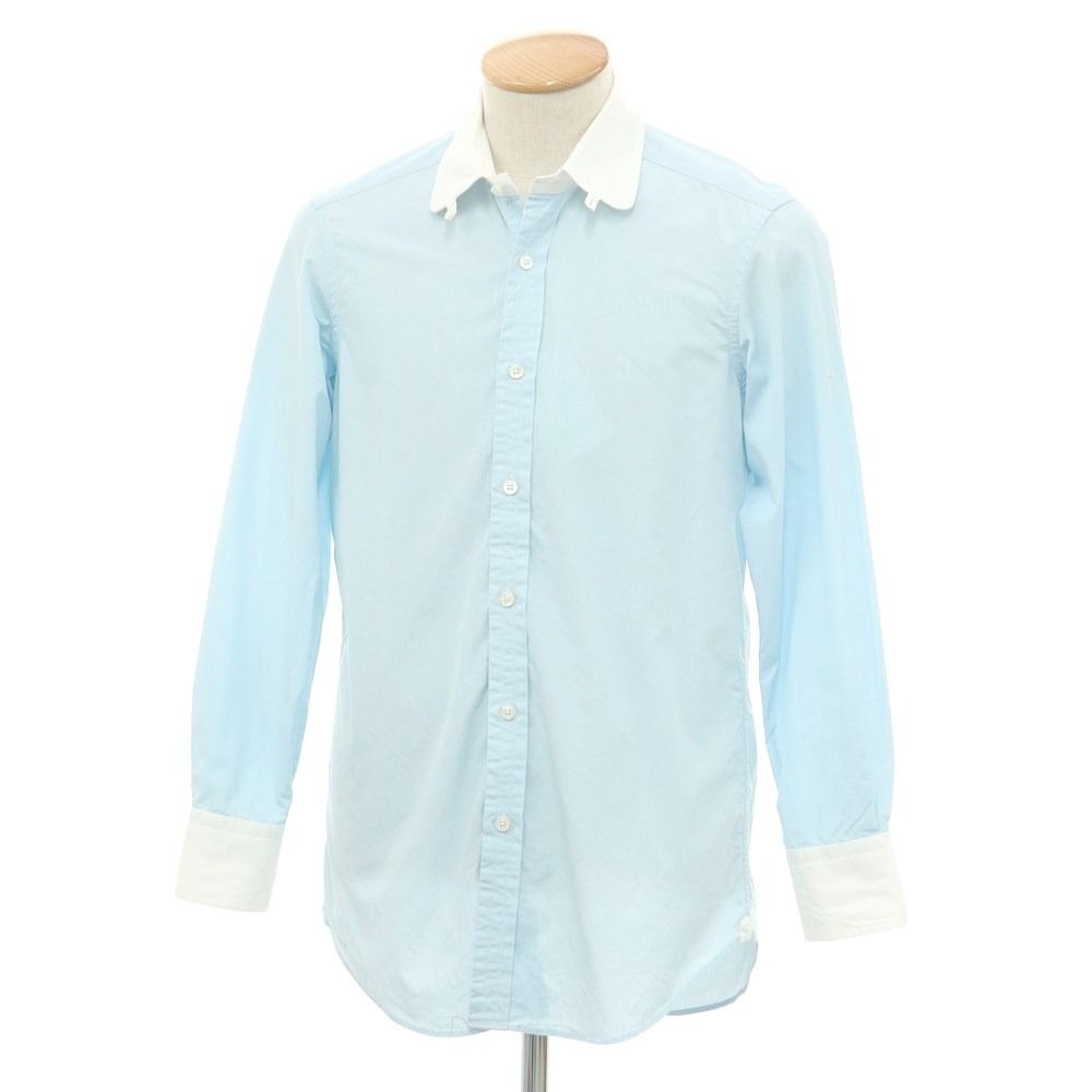 【中古】ブリッラ ペル イル グスト Brilla per il gusto コットン タブカラー ドレスシャツ ライトブルー【サイズ38】【メンズ】