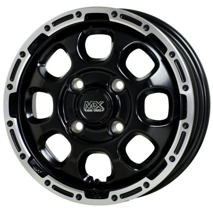 ホイール4本セット MAD CROSS GRACE セミグロスブラック 16インチ 6J 42 4H-100