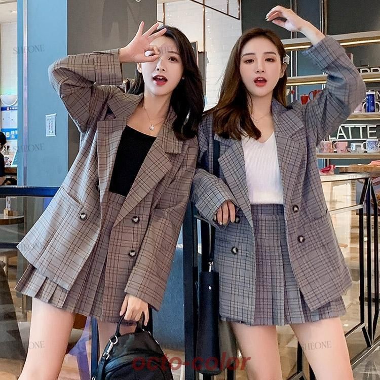 美品✨エルアンノアール グレンチェックサスペンダーワイドパンツ