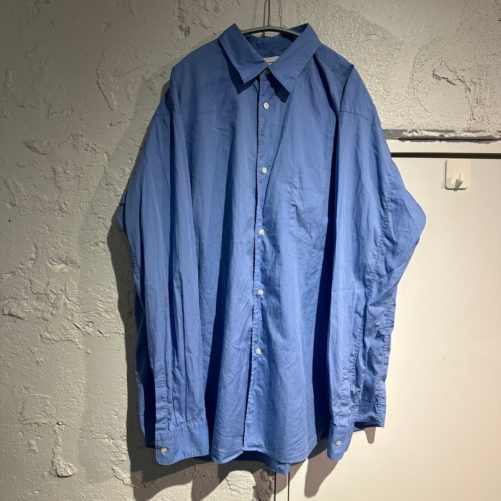 Graphpaper グラフペーパー 20SS Broad Regular-Collar Shirts 長袖シャツ GM201-50091B ブルー系 size 3 表参道A10