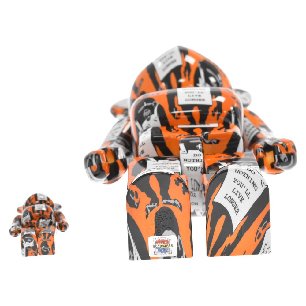 MEDICOM TOY - MEDICOM TOY メディコムトイ BE@RBRICK BRANDALISM MONKEY SIGN 100%400% ベアブリック モンキーサイン フィギュア 人形 オレンジ s-l1200.jpg