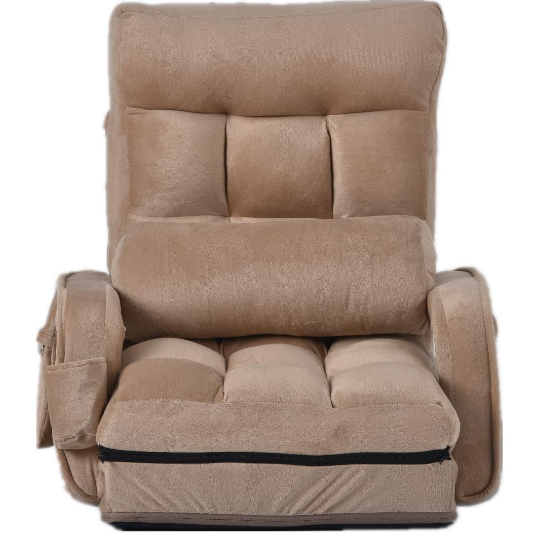 座椅子 リクライニング14段ギアリクライニングチェアー ファブリック【ベージュ】 座椅子 リクライニング14段ギアリクライニングチェアー ファブリック