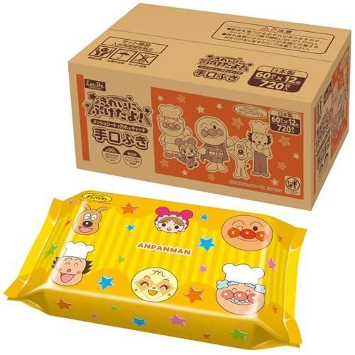 アンパンマン 純水99% 手口ふき メッシュシート 60枚入×12個 日本製|低刺激性 |