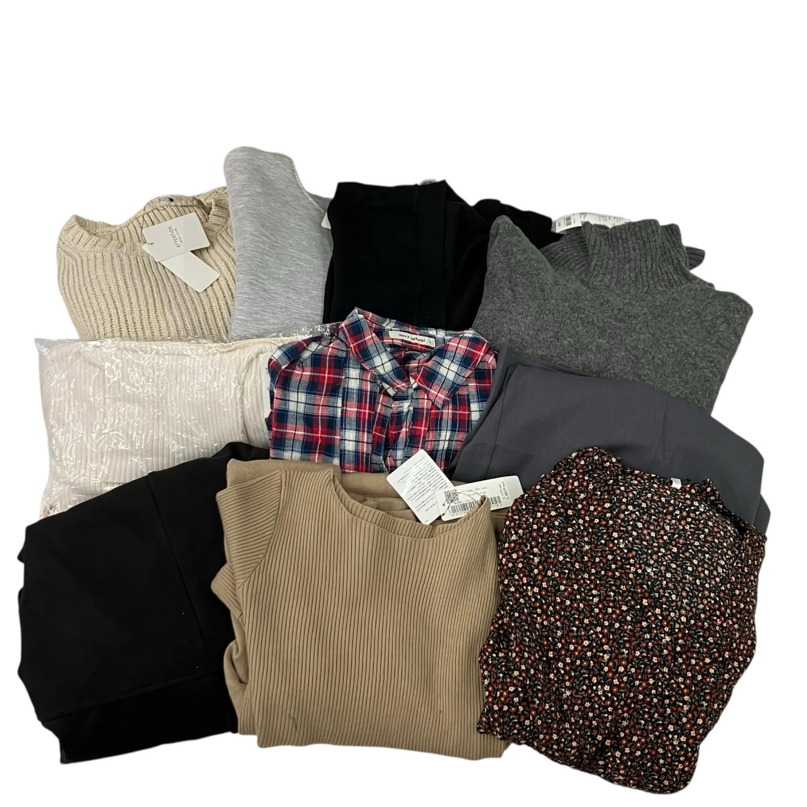 186004 タグ付き レディース服 秋冬 カジュアル コーディネート L レディース 10点まとめ売り