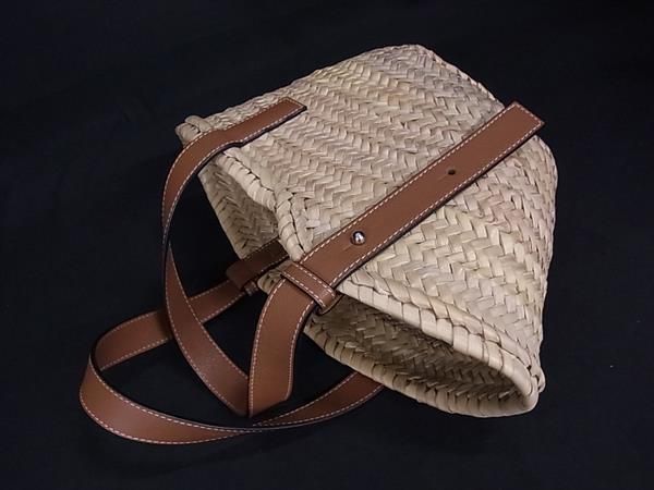 □極美品□ LOEWE ロエベ バスケット スモール アナグラム