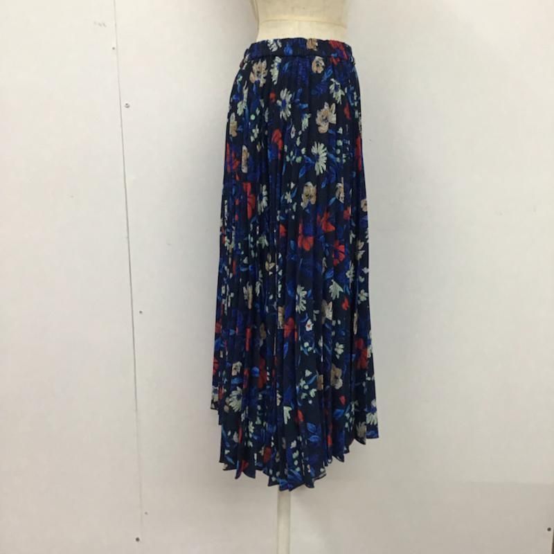 ミラオーウェン Mila Owen 花柄アシンメトリーヘム プリーツスカート 黄 イエロー 0 190214T レディース Mila Owen ひざ丈スカート 花柄アシンメトリーヘムプリーツスカート