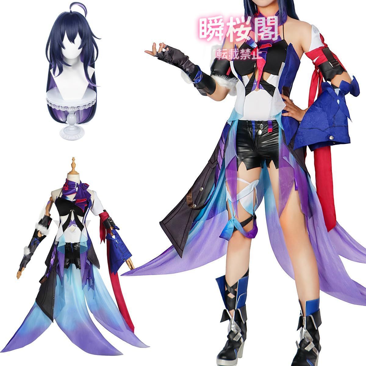新発売 新発売 崩壊 スターレール コスプレ衣装 ウィッグ付き イベント 大人用 仮装 文化祭 cosplay コスチューム ハロウィン クリスマス 制服ゼーレ ウイッグ ハロウィン CS0926BJ