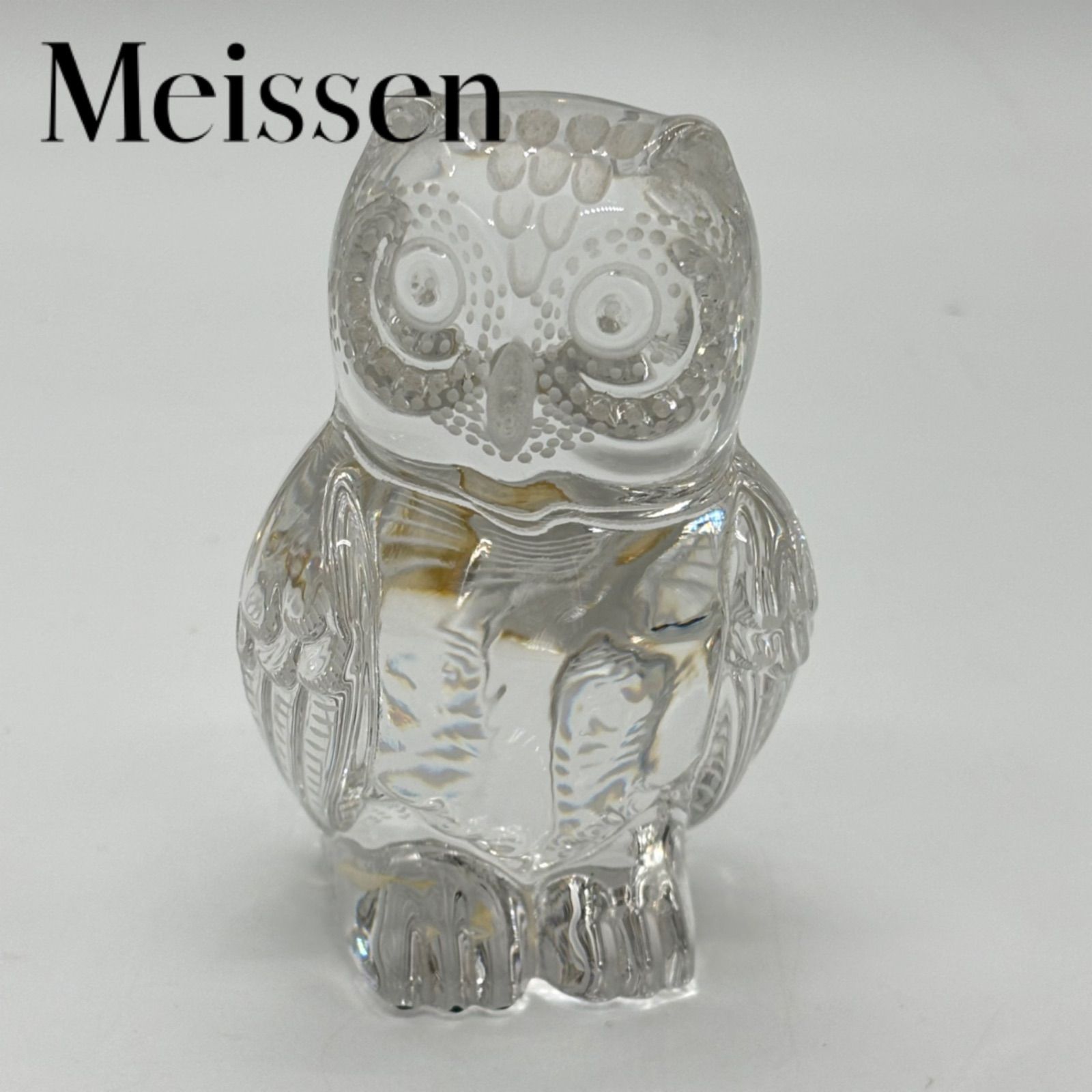 マイセン　クリスタル置物　フクロウ マイセンクリスタル / Meissener Bleikristall フクロウ ぺー