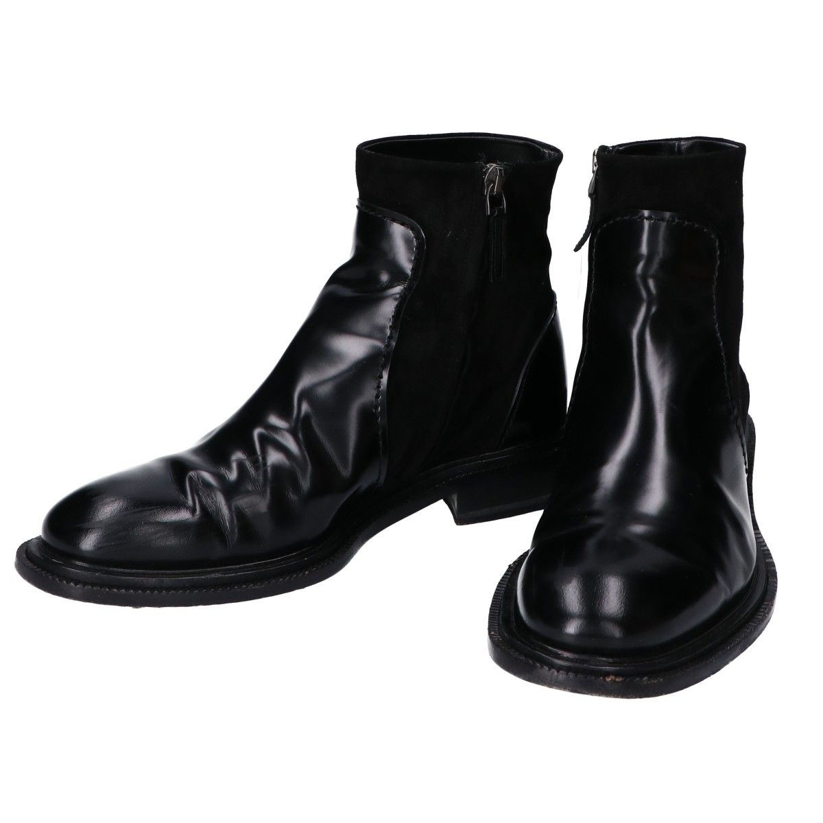 [Jil Sander] レザー ジップ アンクルブーツ Jil sander☆Zip-up Boots☆ジップアップブーツ☆送料込 (Jil