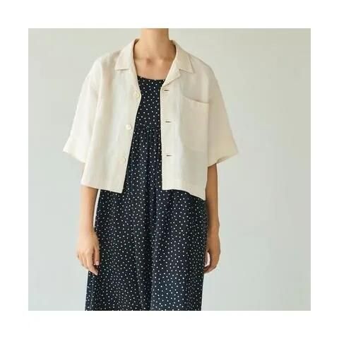LE GLAZIK | LRC OPEN COLLAR SHIRT (ivory) size 36 | ル