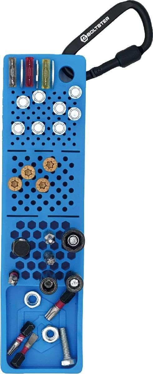Boltster ボルトスター ビットオーガナイザーカラビナ付 2.0 BLU BTS-100004B 作業 現場 小物整理 ボルト ネジ ビス 電工 電設