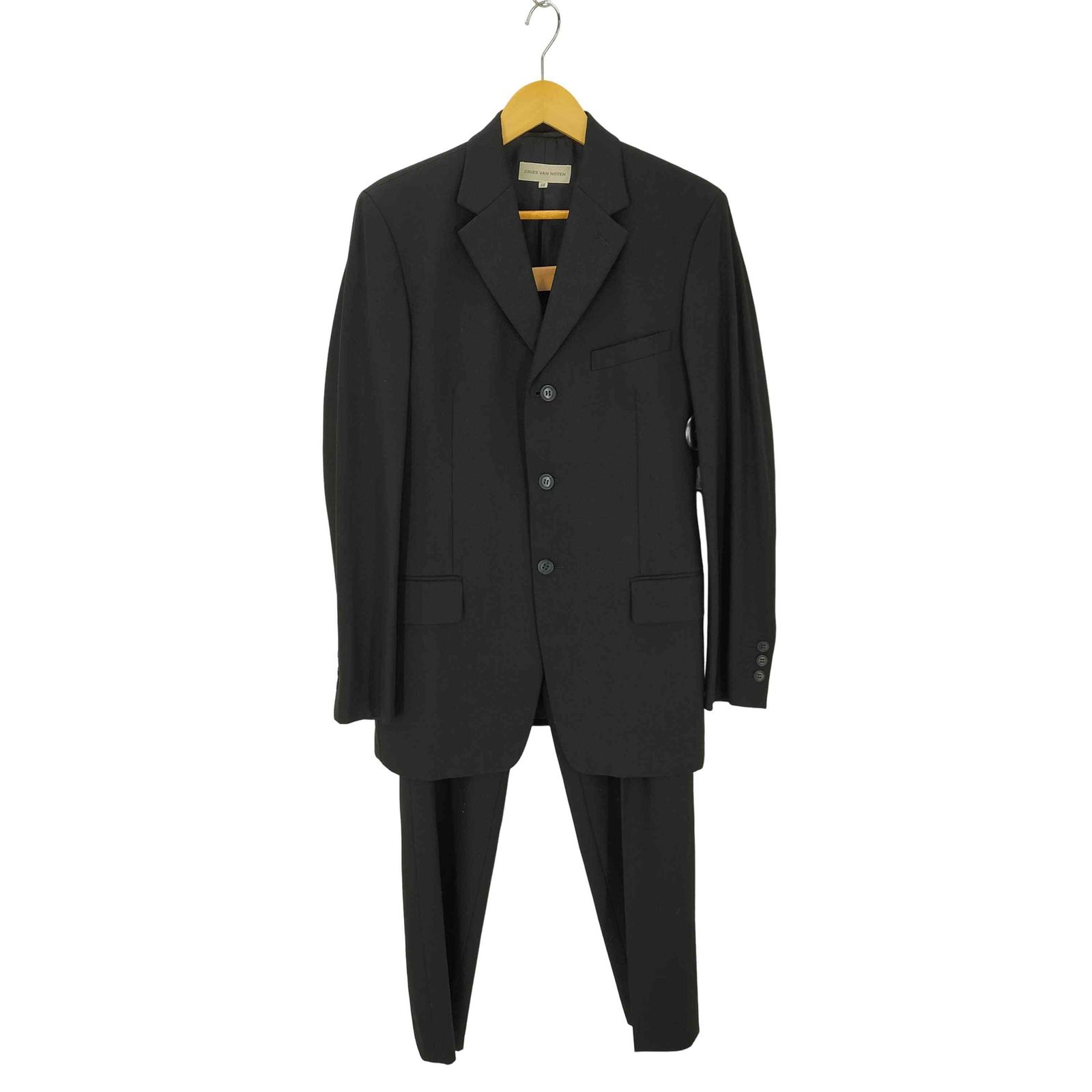 DRIES VAN NOTEN ブラック3Bテーラードジャケット(46)