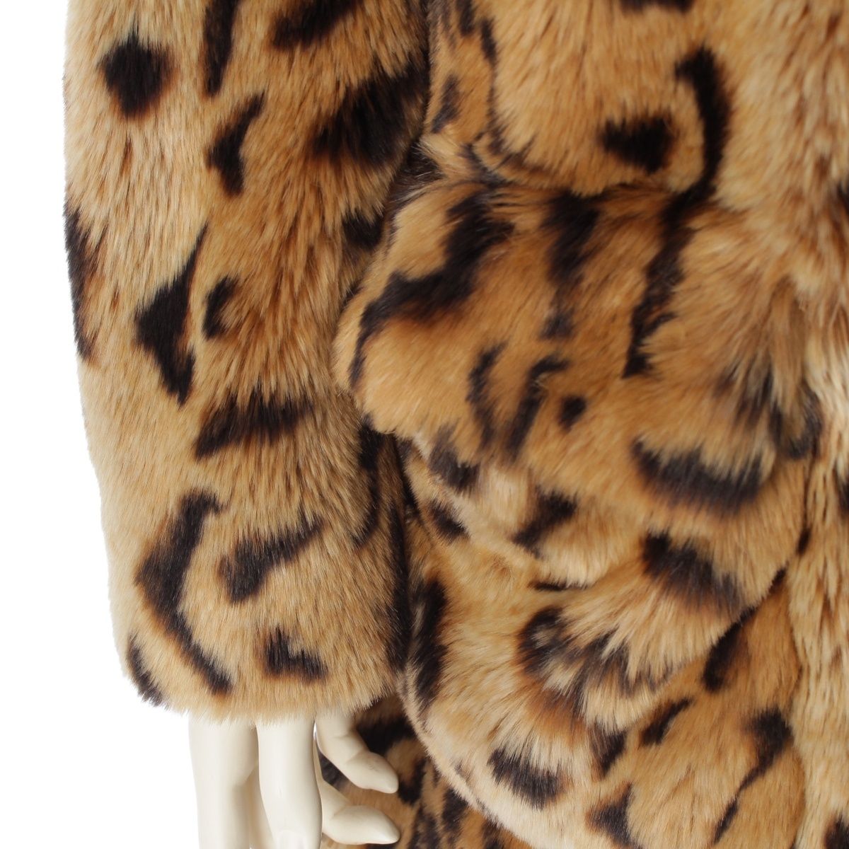 ミュウミュウ 14AW フェイクファー レザー 切替 総柄 レオパード