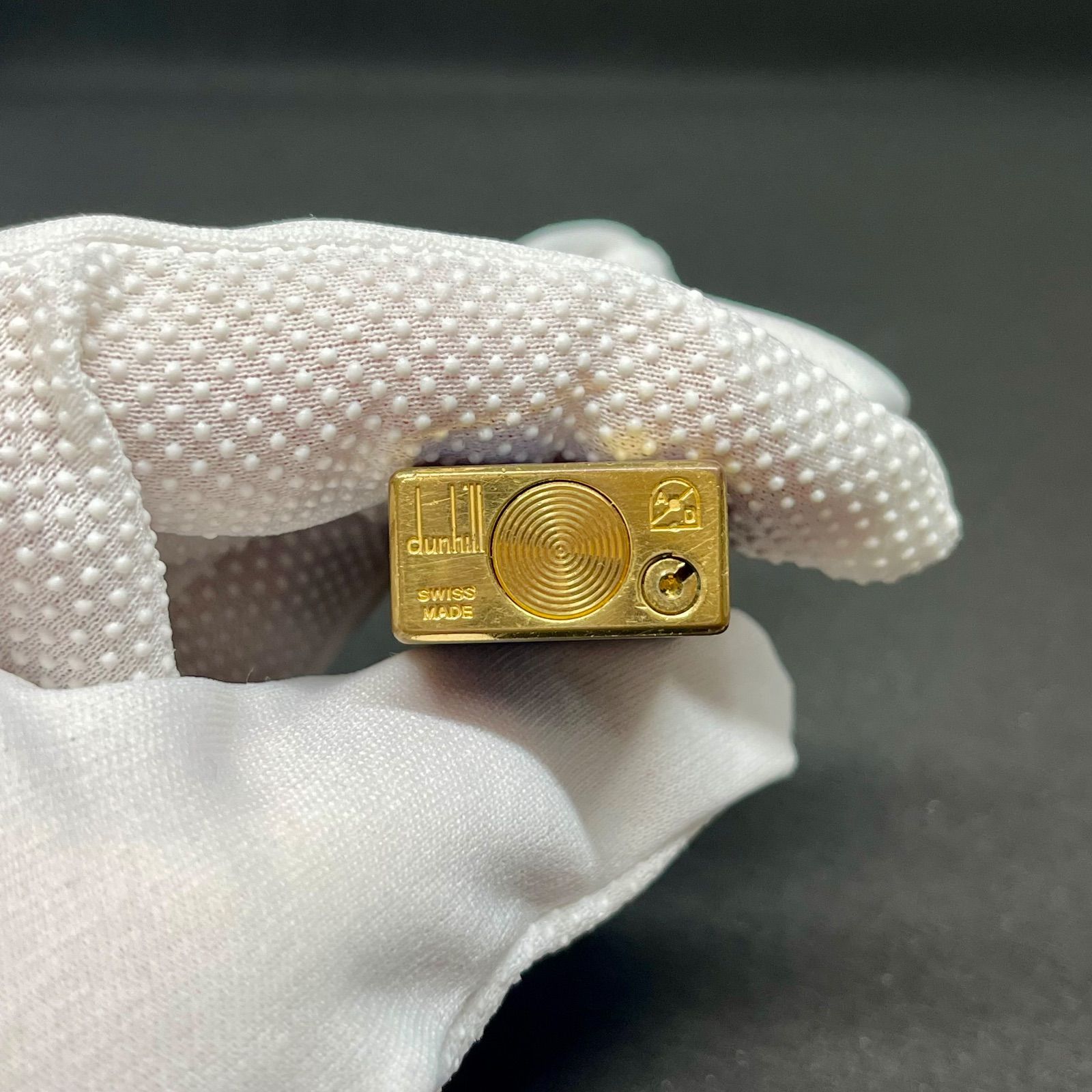 dunhill ダンヒル ローラー ガスライター ラメ ブルーラッカー ゴールド 着火未 WWW_KANDAIZUMI_COM