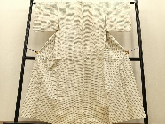 平和屋着物▽上質な紬 単衣 十字絣 正絹 逸品 BAAS1622ow - メルカリ 