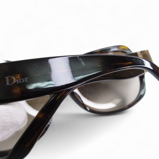 ディオール サングラス ベッコウ柄 Christian Dior べっ甲柄 51□20 プラスチック ブラウン
