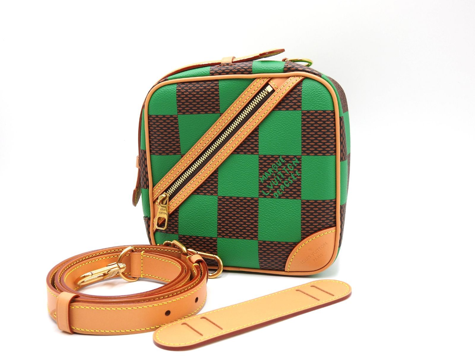ルイヴィトン ダミエ ポップ チェス メッセンジャー ショルダーバッグ グリーン N40563